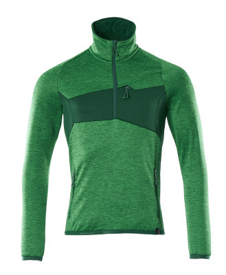 Fleecepullover mit kurzem Reißverschluss