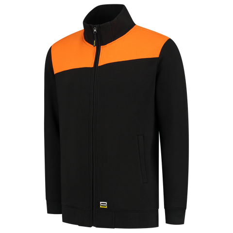 Sweatjacke Bicolor Quernaht