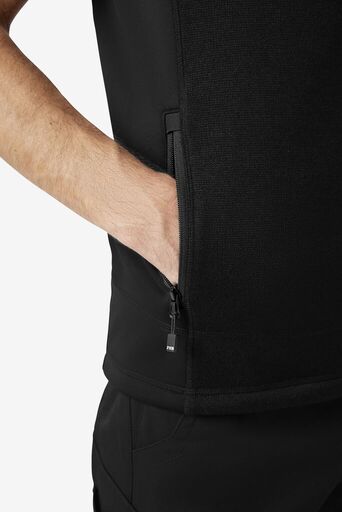 ADDE Strick-Fleece-Weste  schwarz