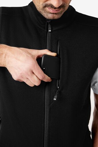 ADDE Strick-Fleece-Weste  schwarz