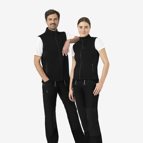 ADDE Strick-Fleece-Weste  schwarz