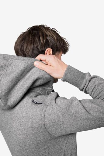 BENNO Sweater-Jacke mit Kapuze grau
