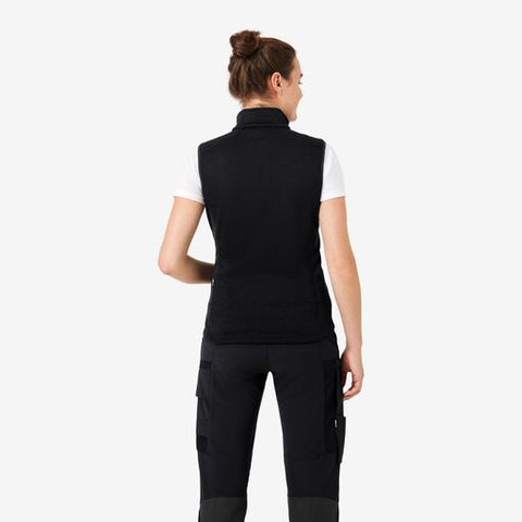 ELSA Strick-Fleece-Weste schwarz