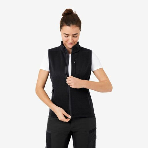 ELSA Strick-Fleece-Weste schwarz