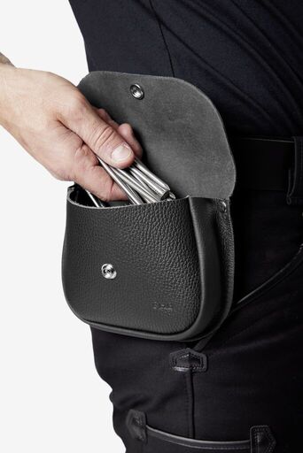 HARTWIG Nageltasche mit Klappe schwarz OSI