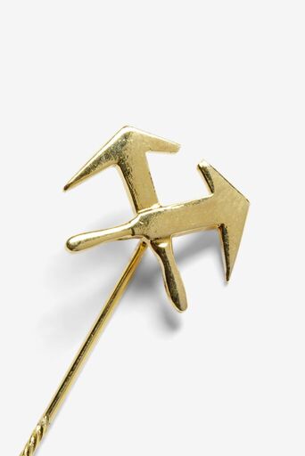 HELLFRIED Anstecknadel Dachdecker gold OSI