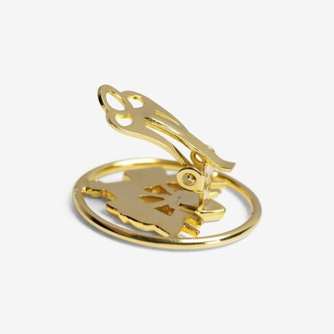 HOLM Ohrclip Steinsetzer gold OSI