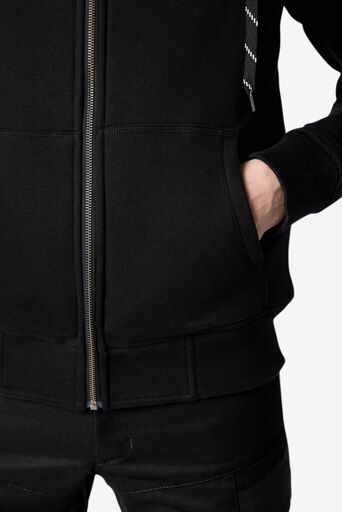 JÖRG Sweater-Jacke mit Kapuze und Webpelz