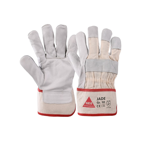Handschuhe Narbenleder Jade
