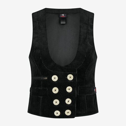 LILLY Zunftweste Trenkercord schwarz