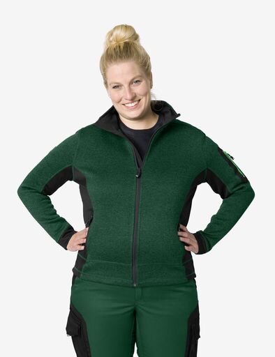 MARIEKE Strick-Fleece-Jacke Damen