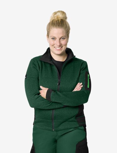 MARIEKE Strick-Fleece-Jacke Damen