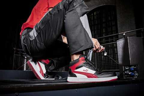 Sicherheitsschuhe FRONTCOURT BLK/WHT/RED MID S3L ESD