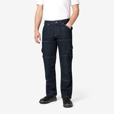 WILHELM Stretch-Jeans Arbeitshose schwarzblau